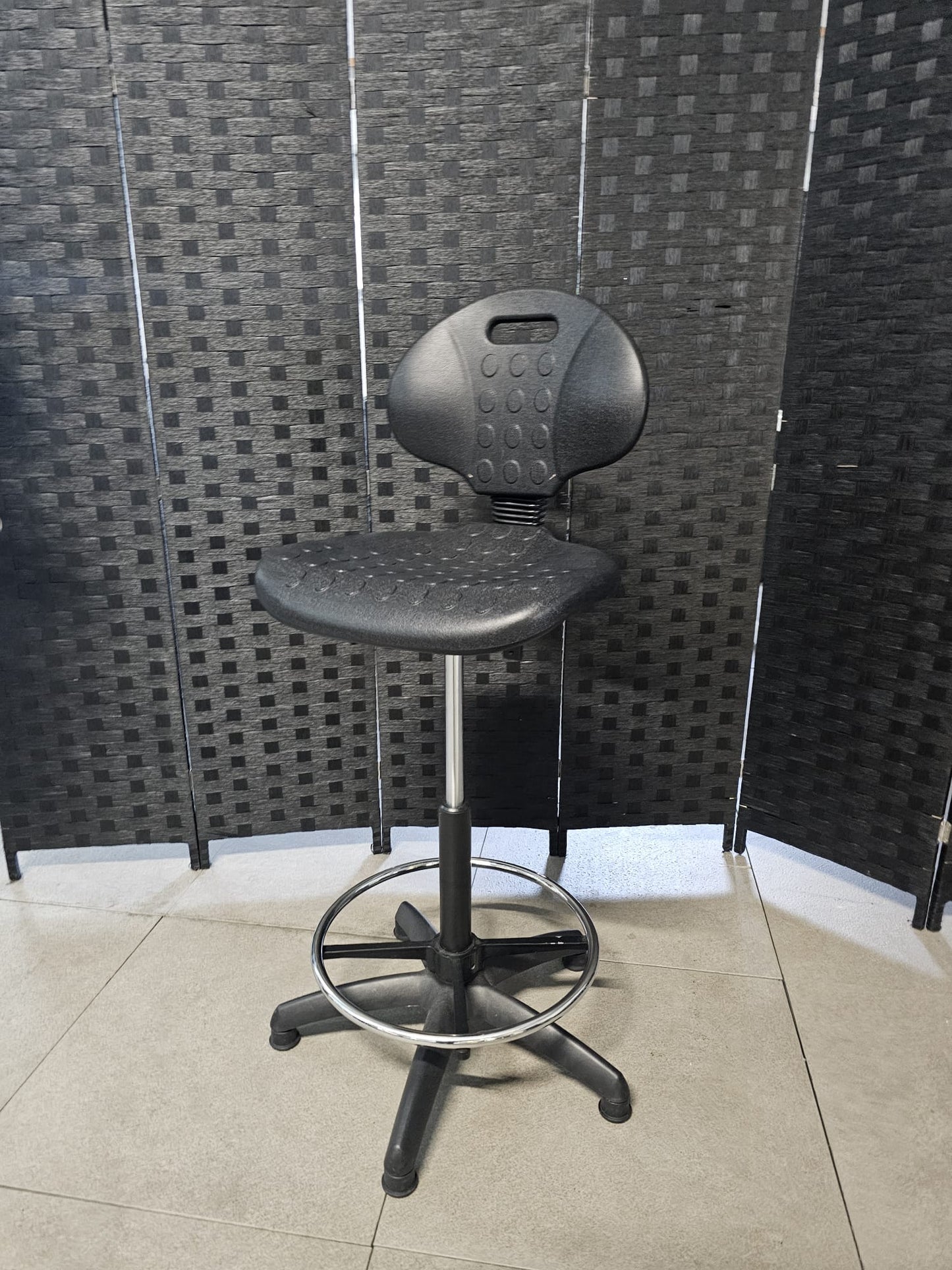 High Adjustable Ergonomic Draughtsman Chair With Chrome Footrest - Drafting Chair Industrial/Lab