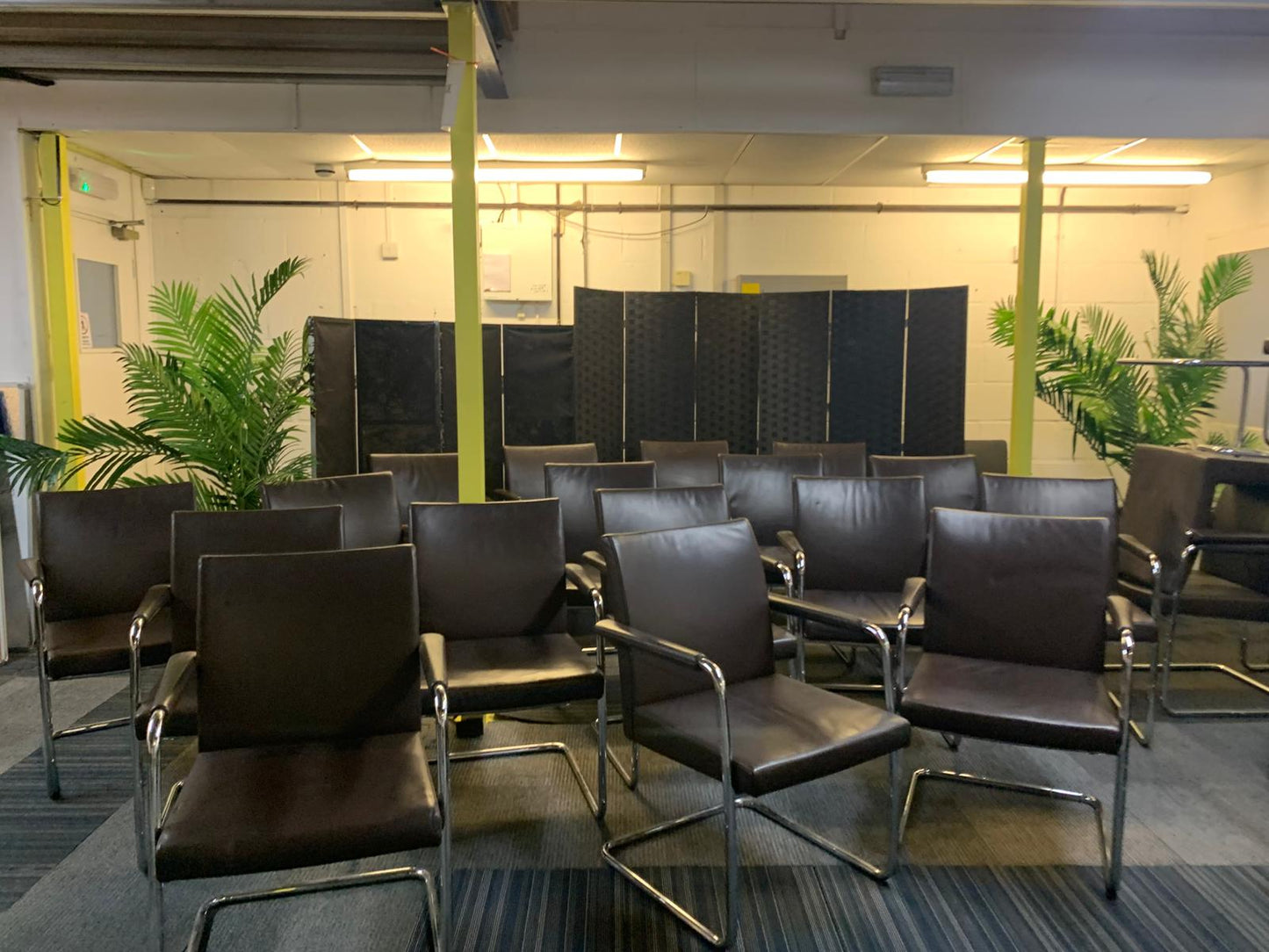 £120 each Quality Brown Leather Office Meeting Chair by Brunner | Conference and Boardroom Chairs