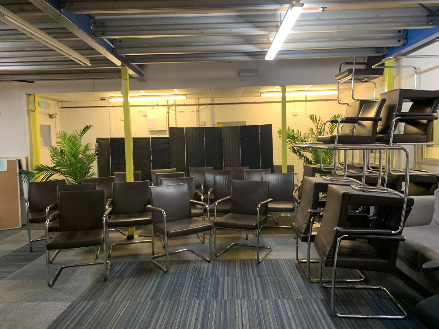 £120 each Quality Brown Leather Office Meeting Chair by Brunner | Conference and Boardroom Chairs