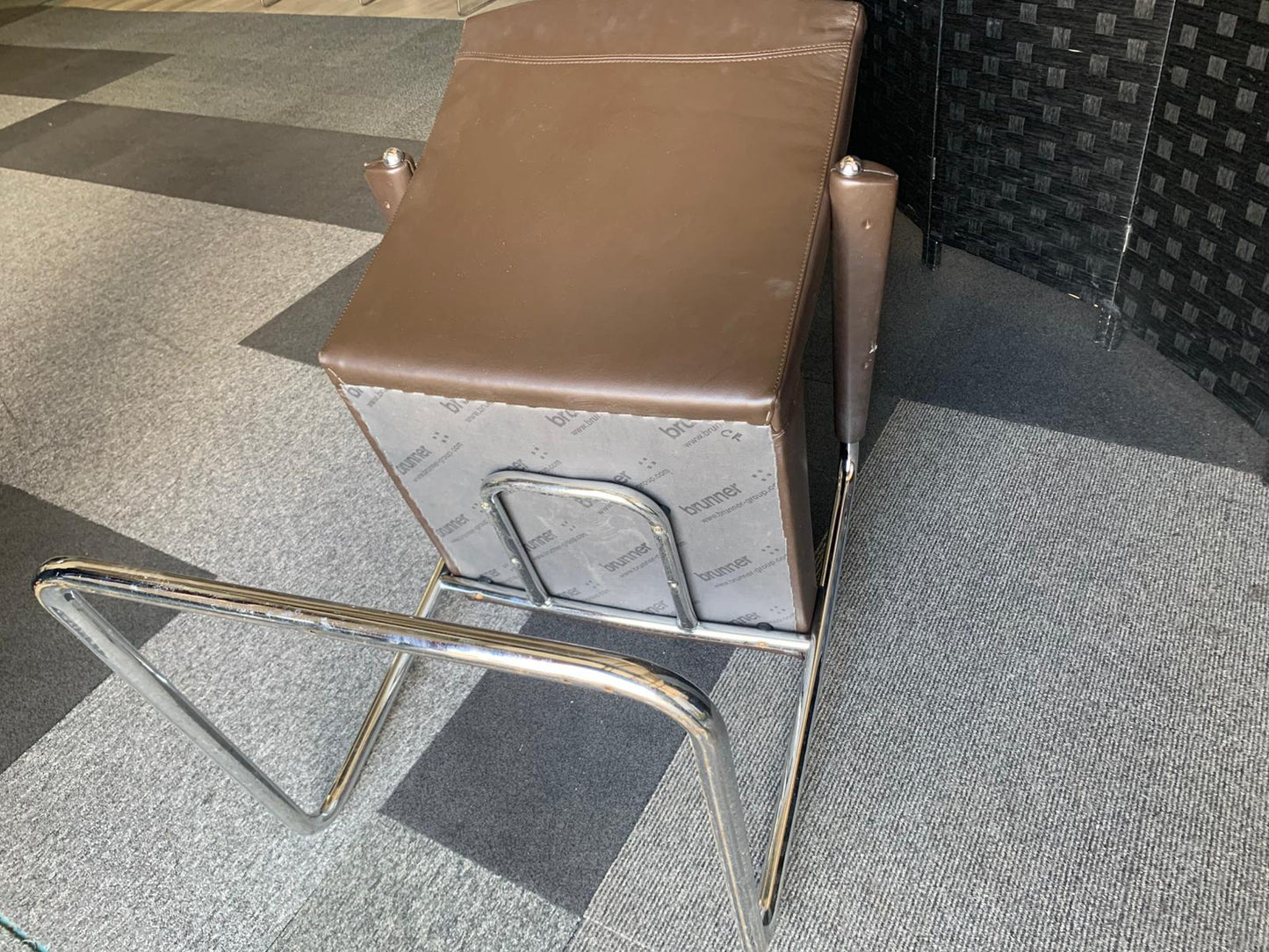 £120 each Quality Brown Leather Office Meeting Chair by Brunner | Conference and Boardroom Chairs