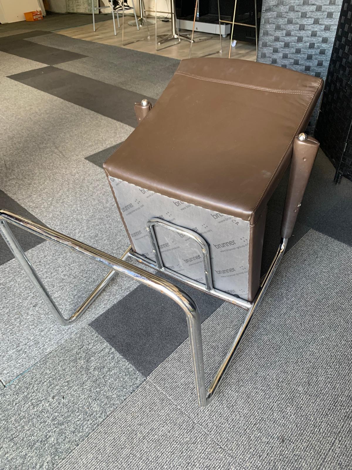 £120 each Quality Brown Leather Office Meeting Chair by Brunner | Conference and Boardroom Chairs