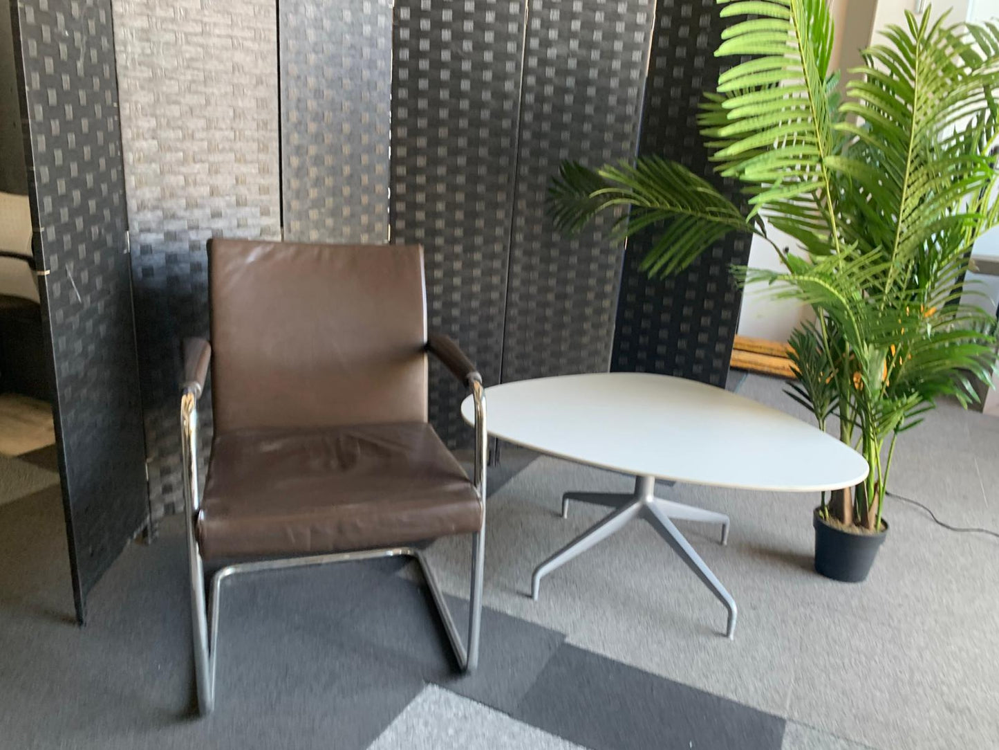 £120 each Quality Brown Leather Office Meeting Chair by Brunner | Conference and Boardroom Chairs