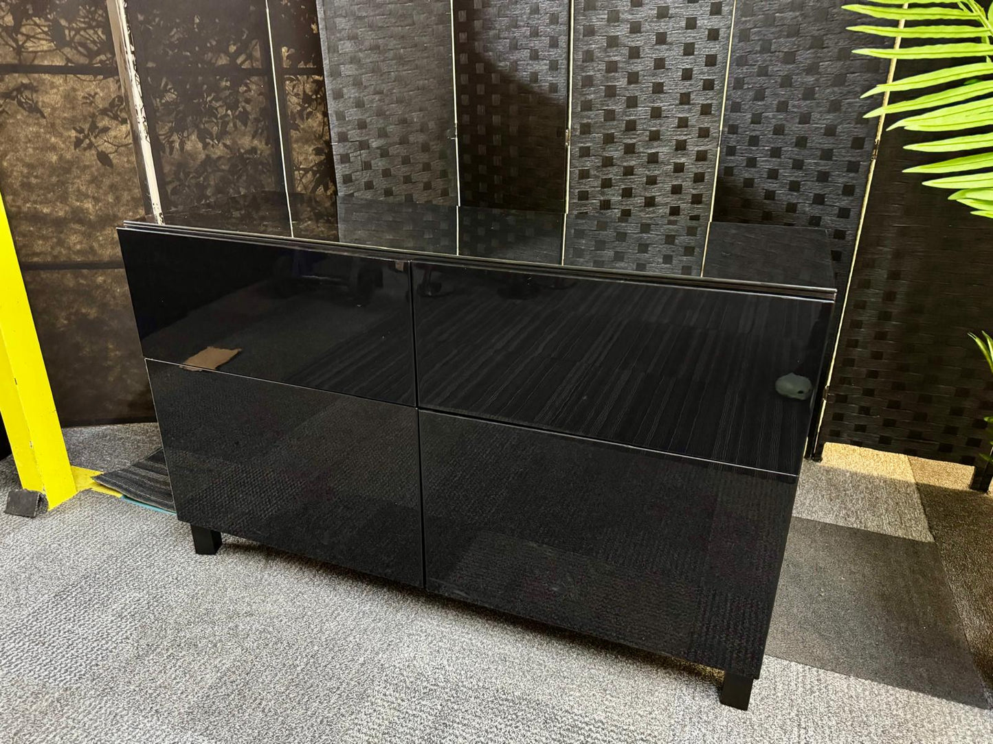 Ikea BESTÅ Storage combination w doors/drawers, black-brown 120cm x 42cm x 74 cm