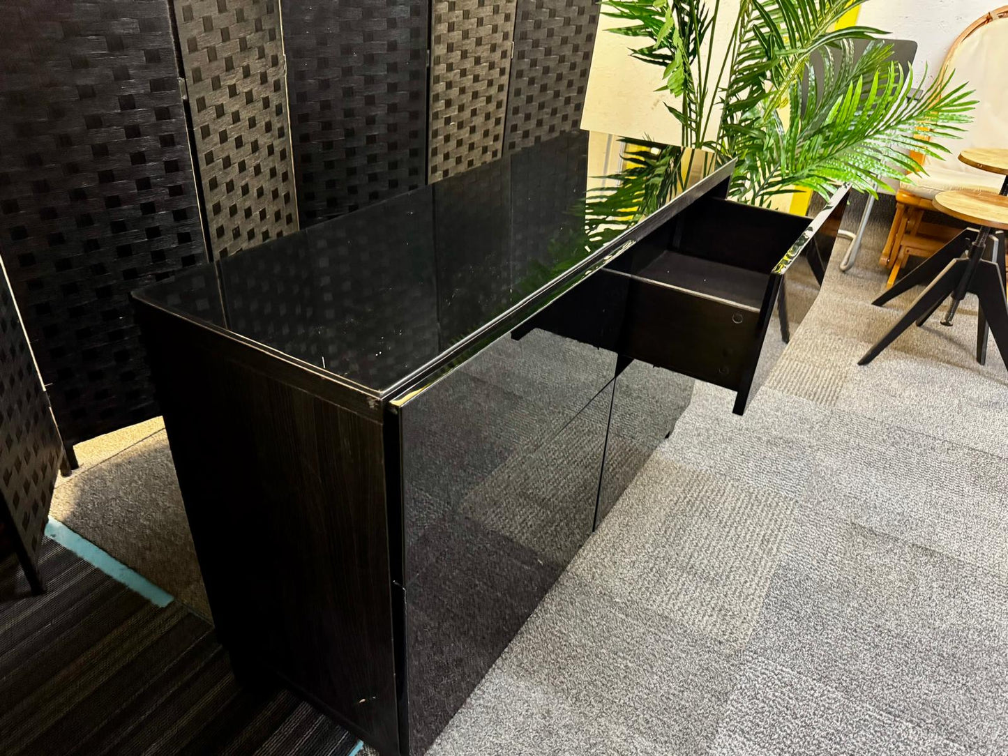 Ikea BESTÅ Storage combination w doors/drawers, black-brown 120cm x 42cm x 74 cm