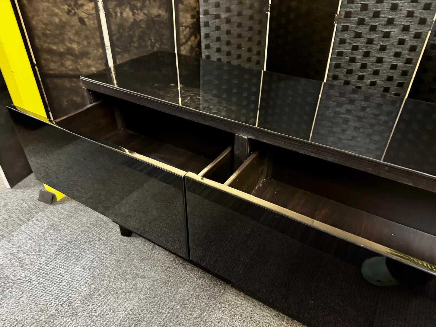 Ikea BESTÅ Storage combination w doors/drawers, black-brown 120cm x 42cm x 74 cm