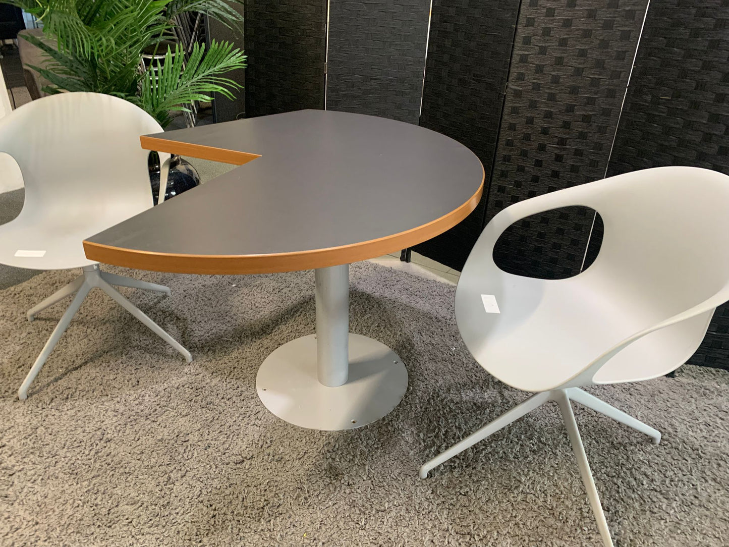 Modern grey finish breakout table 120cm diameter