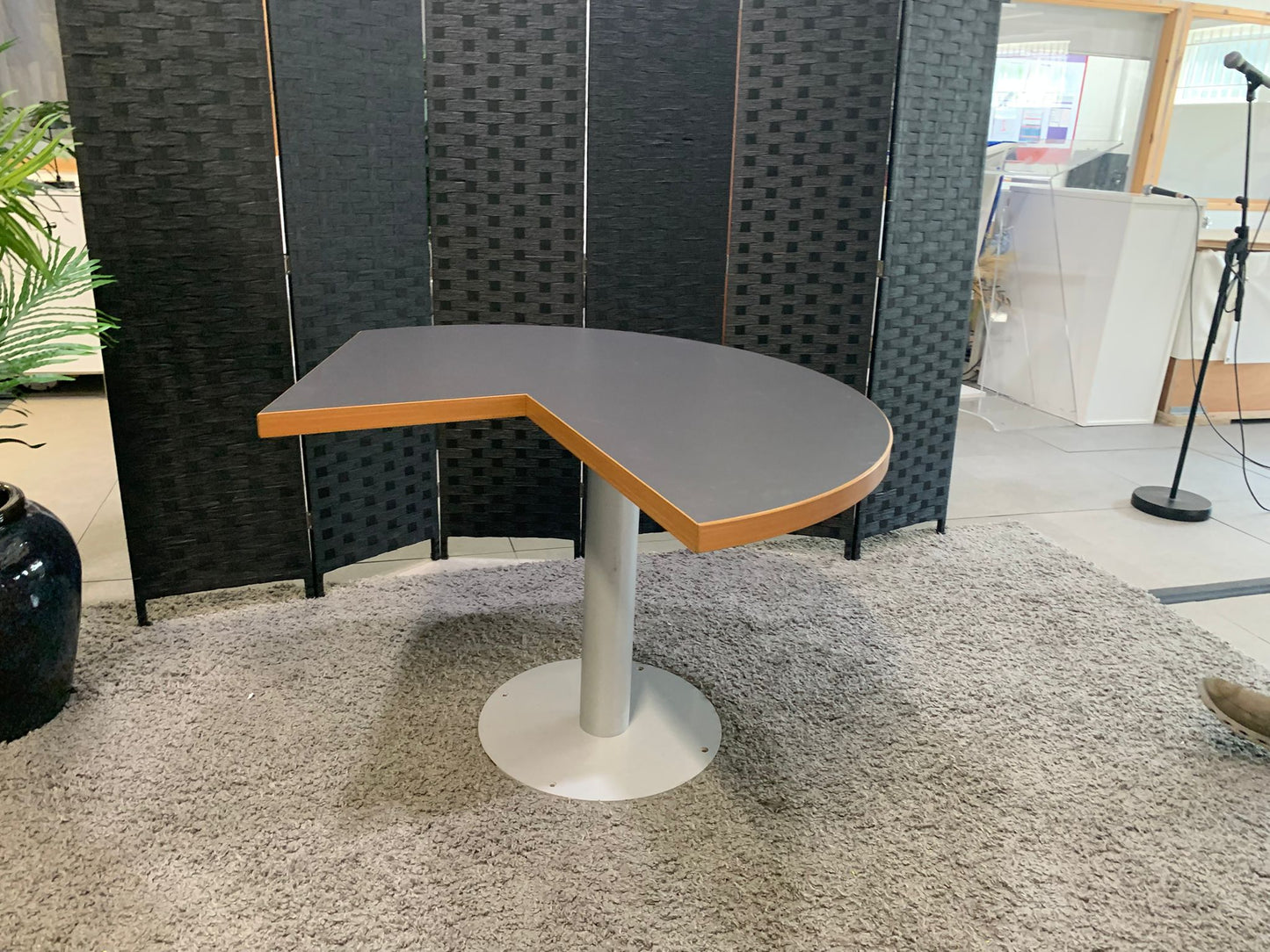 Modern grey finish breakout table 120cm diameter