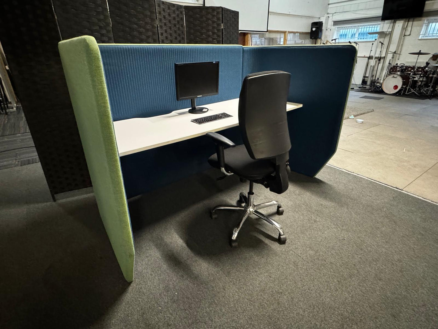Rectangular Workstation Pod Cubbi desk table Privacy office space DEN Booth
