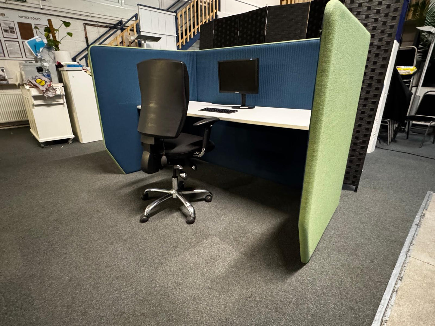 Rectangular Workstation Pod Cubbi desk table Privacy office space DEN Booth