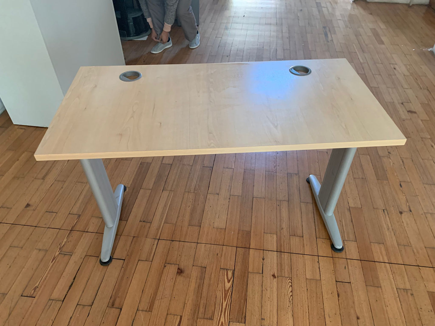 Used Beech Straight Single Desk 120cm x 60cm