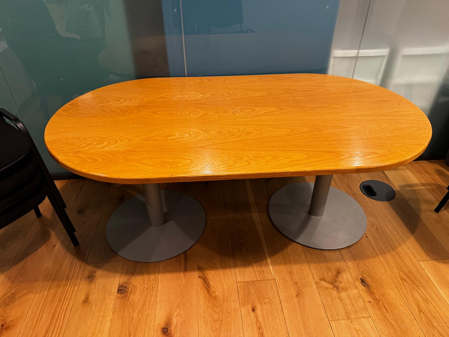 Pre-Owned Meeting Office Table Dark Wood finish 160cm w