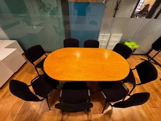 Pre-Owned Meeting Office Table Dark Wood finish 180cm w