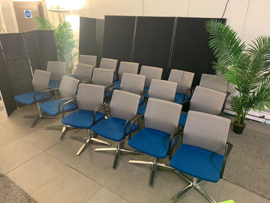 Used Orangebox Workday WD-CFA Meeting chair Blue Grey