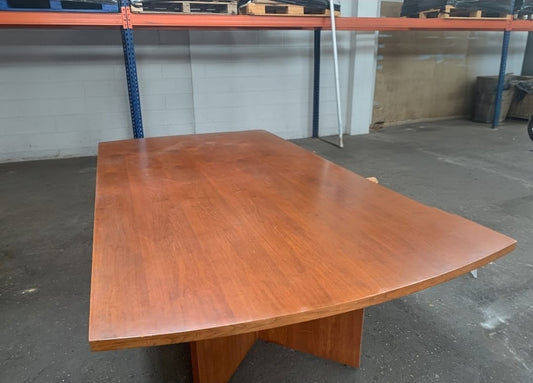 Second hand Boardroom Conference Table Cherry wood finish H 730 x W 1300 x D 2500
