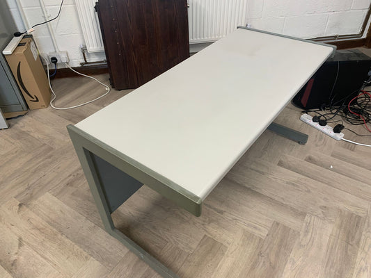 Dove Grey Straight Office Desk Home Office