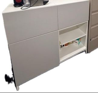 used Ikea cupboard shelving office storage H 112cm W 120cm D 41cm
