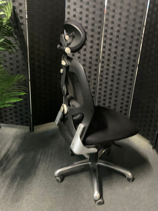 Used office chair high back ergonomic adjustable armless head rest