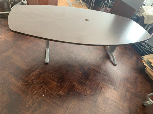 Pre-owned Boardroom table walnut x1 - 220cm x 110cm