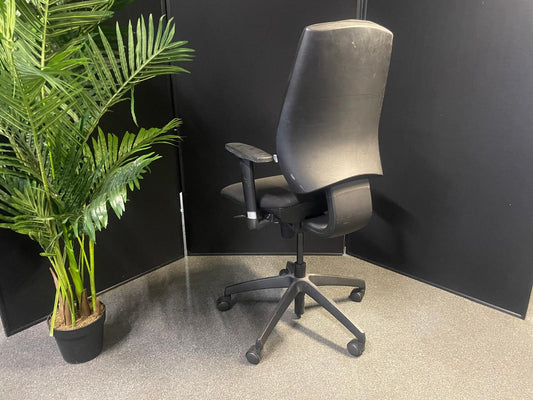 Used Office Chair Swivel Height Adjustment ergonomic black square back