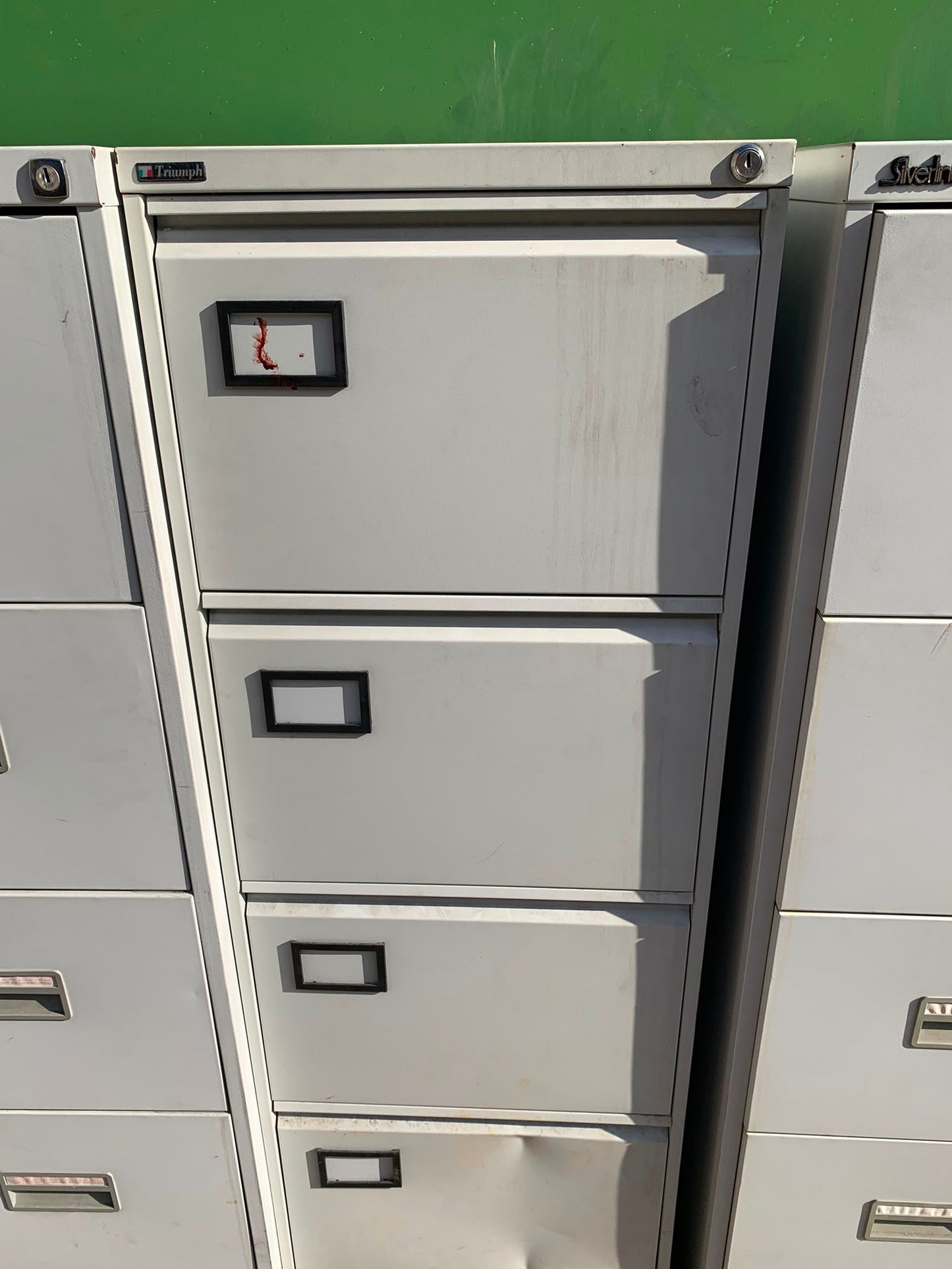 Pre-owned Filing Cabinets Silverline Grey Office 4 drawer H 132cm D 62cm W 46cm