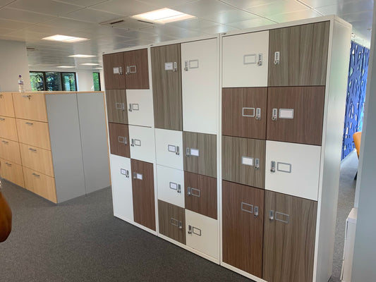 Used lockers Contrast combination Staff office Modern Premium 8 door W 80cm D 47cm H 198cm