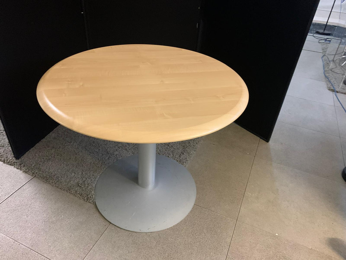 Used Round Office Meeting Breakout Table in Beech