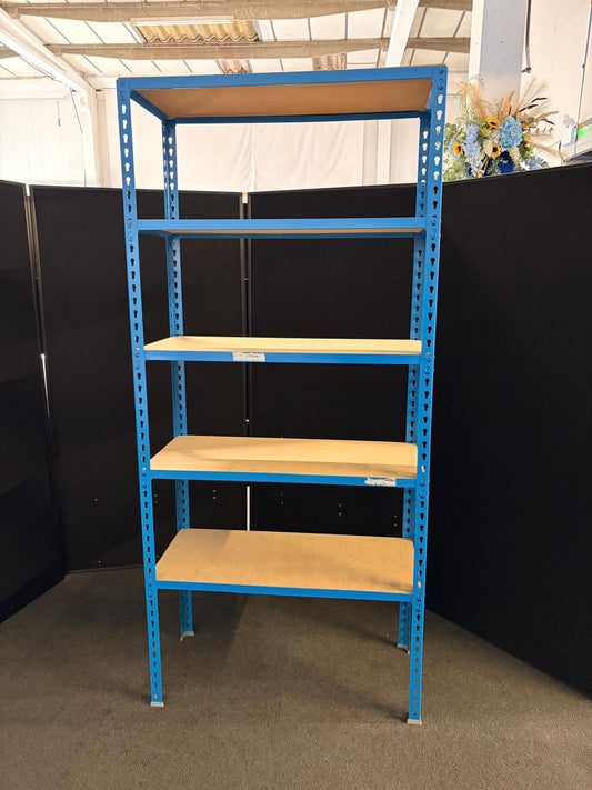 Used Shelving Unit Heavy Duty Office Garage Storage 5 Tier Blue Racking
