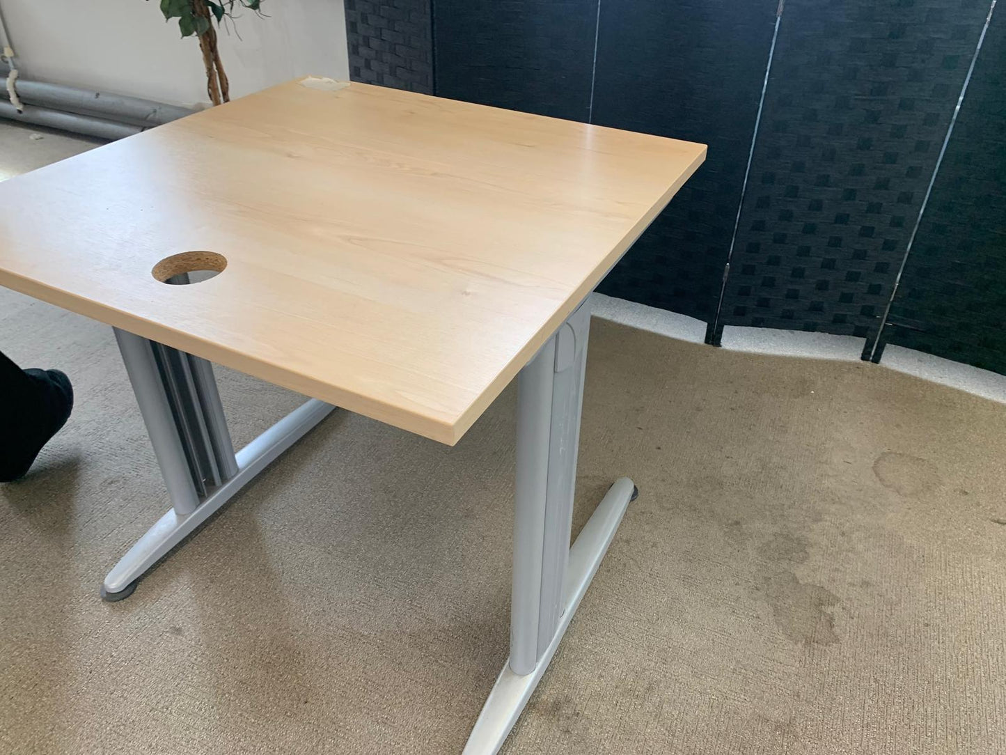 Brown Small Office Table Desk, 80cm x 80cm