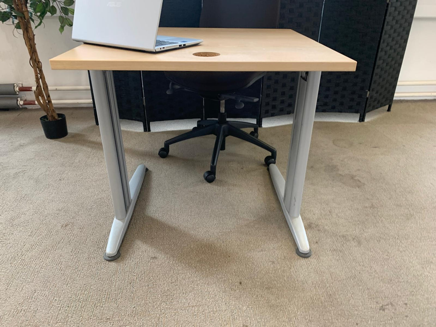 Brown Small Office Table Desk, 80cm x 80cm