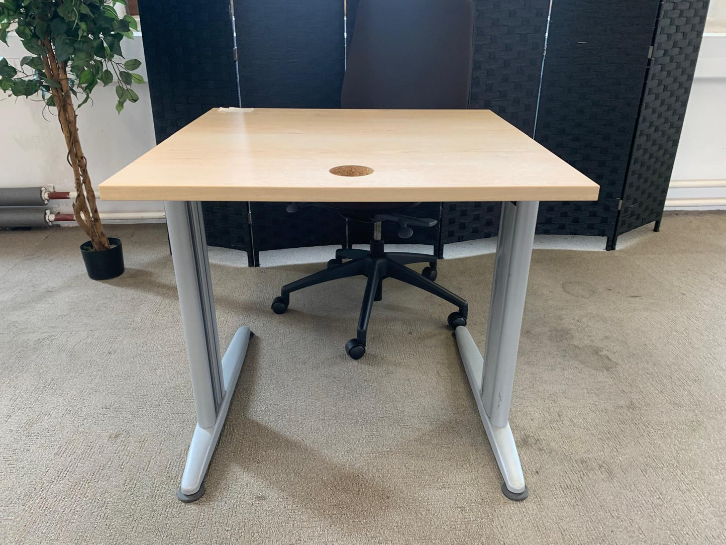 Brown Small Office Table Desk, 80cm x 80cm