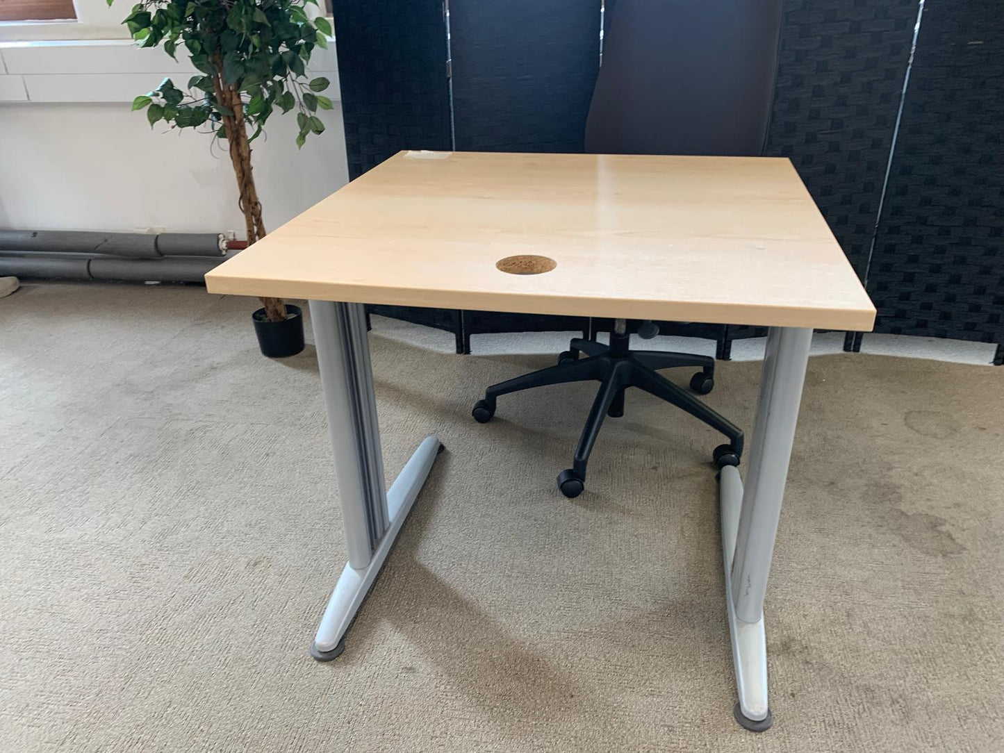 Brown Small Office Table Desk, 80cm x 80cm