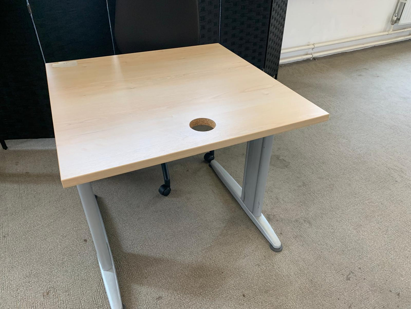 Brown Small Office Table Desk, 80cm x 80cm