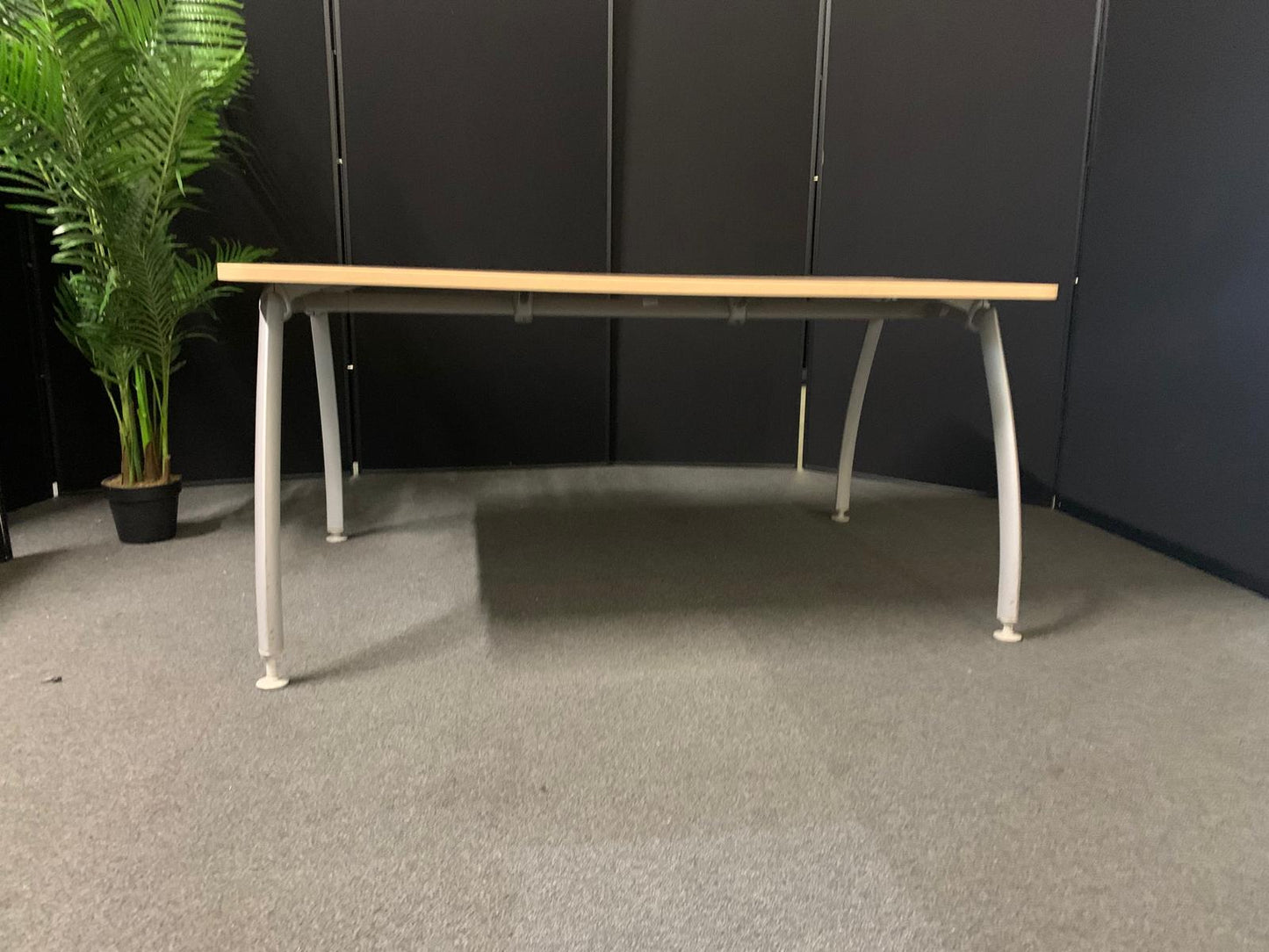 Used Office Meeting table 8 seater maple finish conference , 180cm x 100cm,