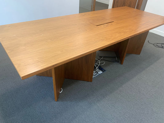 Used boardroom office conference meeting Wood finish table desk 250cm x 120cm