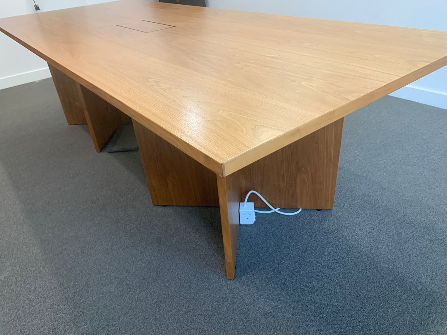 Used boardroom office conference meeting Wood finish table desk 250cm x 120cm