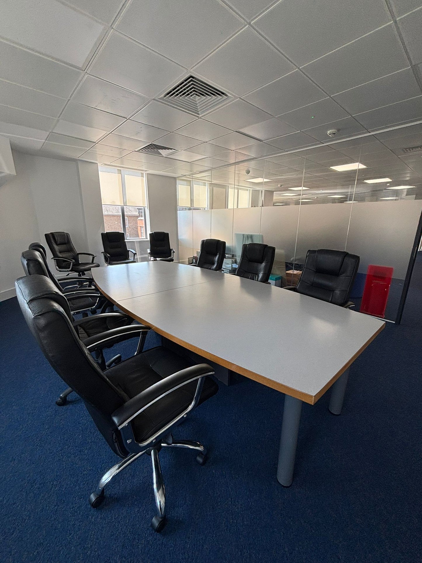 Used Large Speckled Grey Boardroom Office Meeting Conference Table 300cm x 120cm. £690