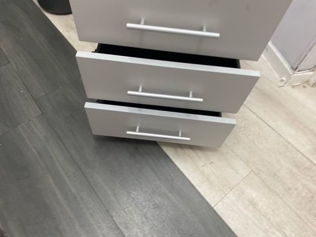 Pale Grey Office Small Cabinet with 3 drawers