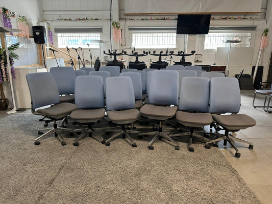 Steelcase Amia Blue Grey Swivel Desk Chair