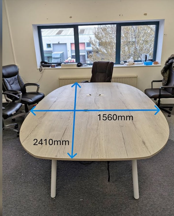 Used Boardroom Conference Wood finish Office table 2410mm L x 1560mm W
