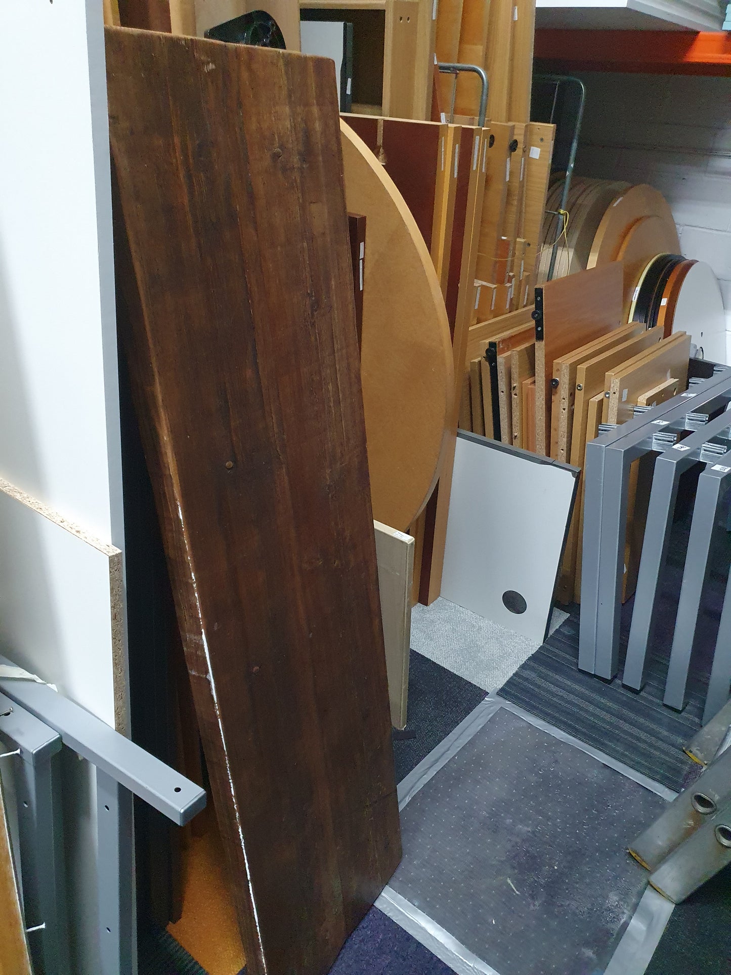 Used Worktop walnut wood dark brown 150cm x 43cm