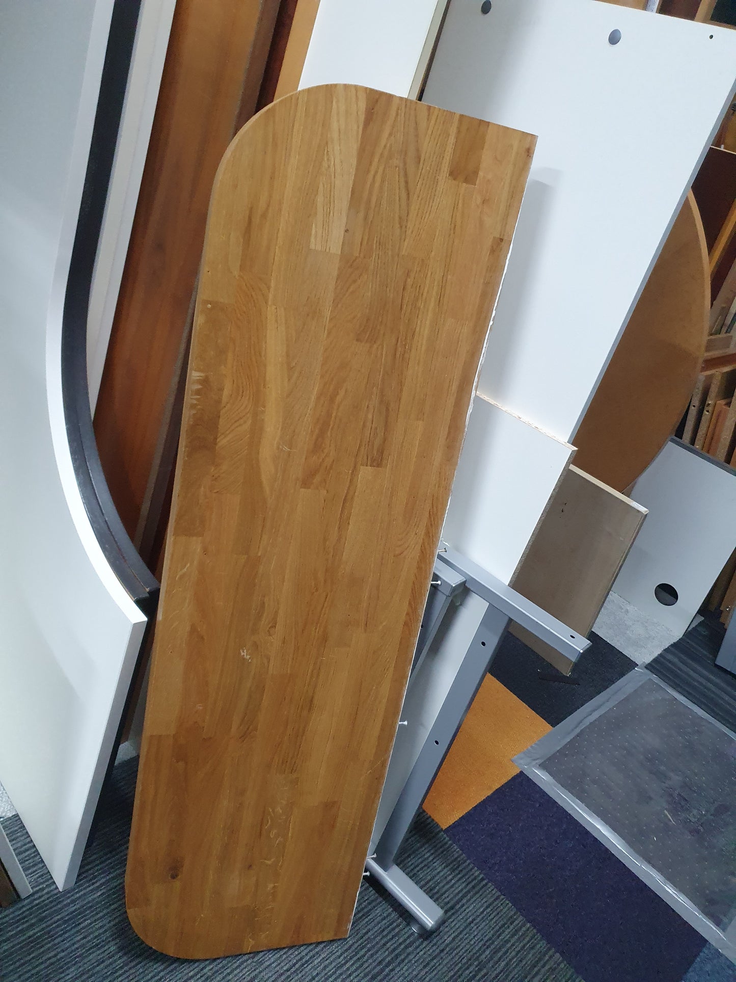 Secondhand worktop wall mounted breakfast bar 137cm x 40cm light brown