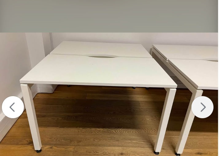 Second hand Office Bench Desks 2 Person 120cm x 73cm per person