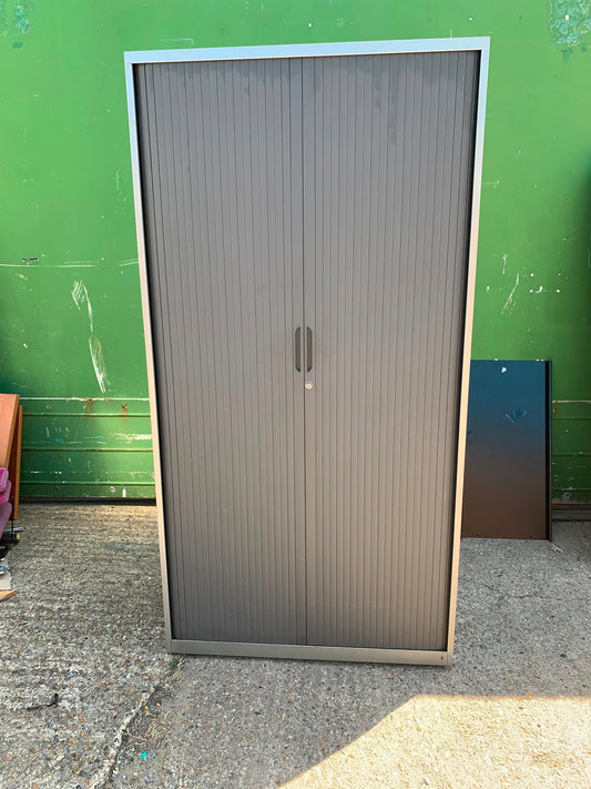 Second Hand Silver Metal Double Door Tambour