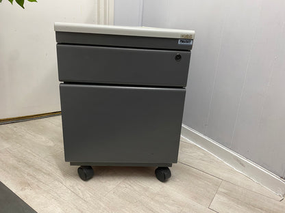2 drawer mobile drawers in dark grey D57CM W42CM