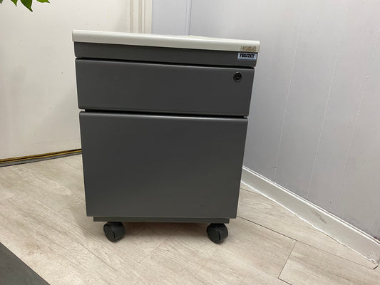 2 drawer mobile drawers in dark grey D57CM W42CM