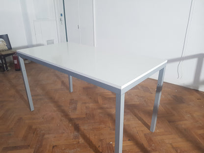 Used Office Breakout Table, White High Table