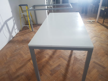 Used Office Breakout Table, White High Table