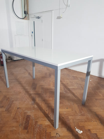 Used Office Breakout Table, White High Table