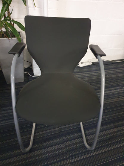 Black Cantilever Chair by Orangebox