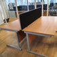 160cm x 80cm Wood fiinish desk modesty panel metal legs
